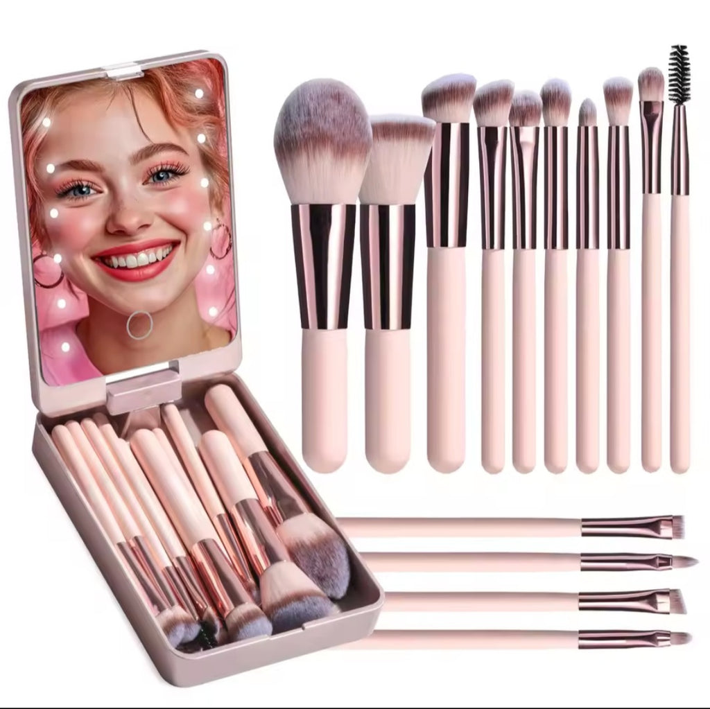 Makeup Brushes Led Lightup Case