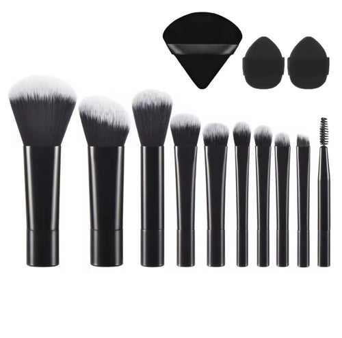 10 pcs Mini Makeup Brush Travel Set Portable Puff Brush Professional Makeup tool set