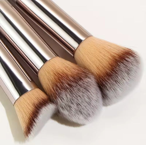 10 pcs Champagne Gold Make up brushes complete set