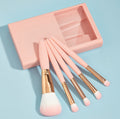5 PCs Makeup Brushes With Mirror Travel Set makeup brush