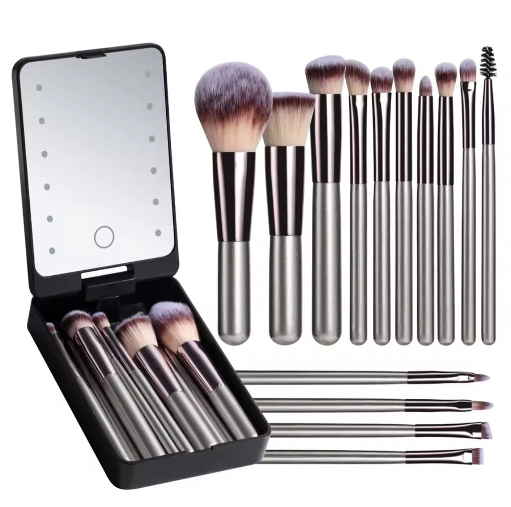Makeup Brushes Led Lightup Case