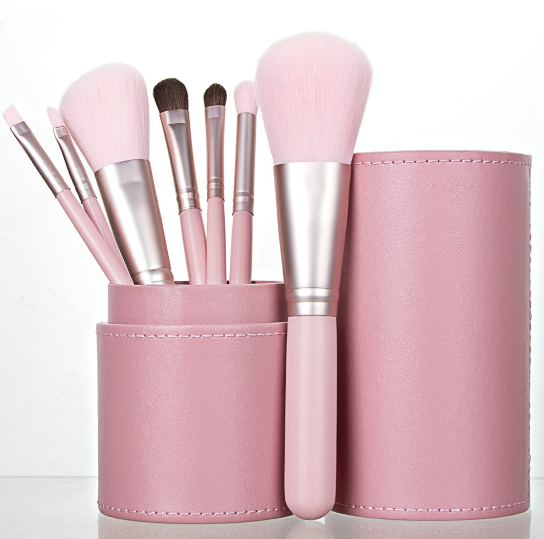7 Makeup Brushes Portable Mini